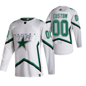 Dallas Stars Trikot Benutzerdefinierte 2021 Reverse Retro Special Edition Authentic Weiß